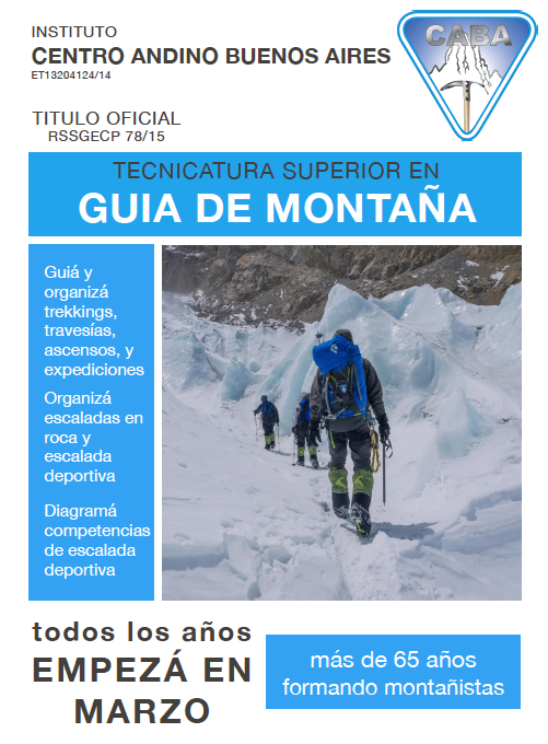 Charla Informativa Tecnicatura Sup. en Guia de Montaña